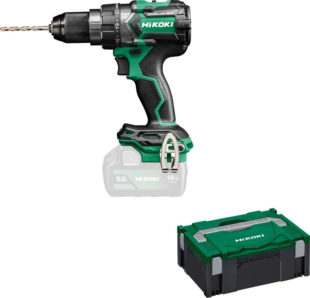 Hikoki DV18DCW2Z, Pištoľová vŕtačka, Striedavý, Čierna, Obrázok produktu 