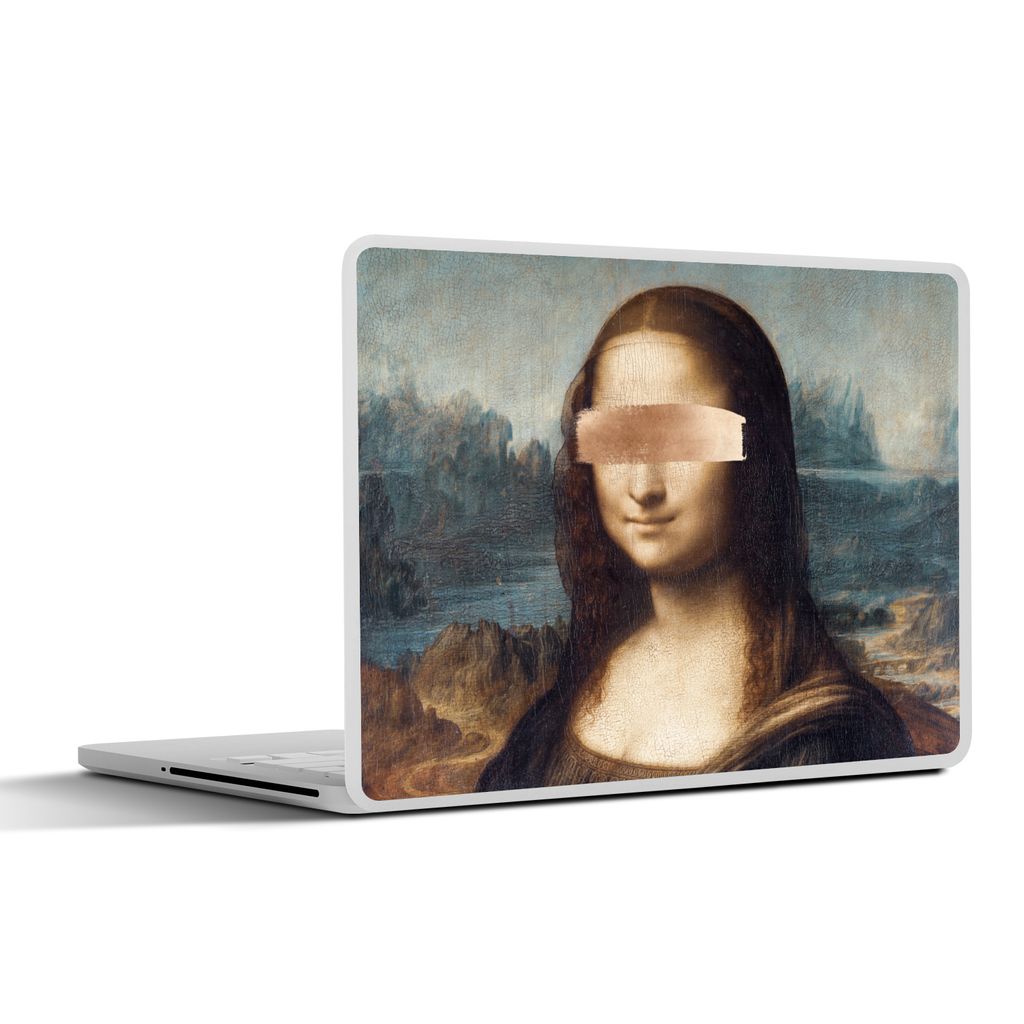 MuchoWow Laptop Aufkleber Sticker Cover Mona Lisa - Leonardo da Vinci - Roségold 40x30 cm - Laptop Dekoration - Selbstklebend
