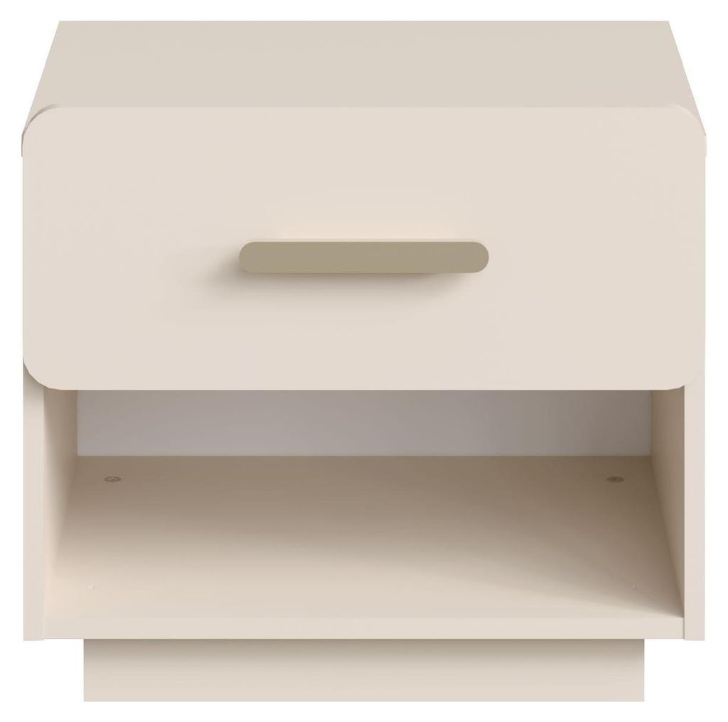 Masseno Nachttisch LOKIRN Nachtschrank Beistelltisch für Schlafzimmer 54,2 x 48 x 41,5 cm Beige