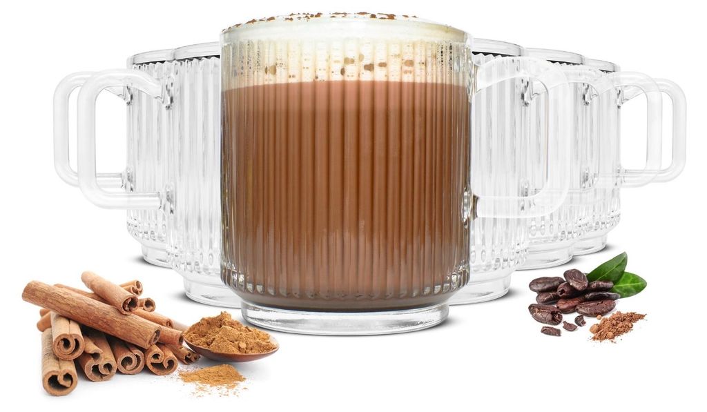 6x Verres à café Verres à thé 360 ml Empilables avec Image du produit 