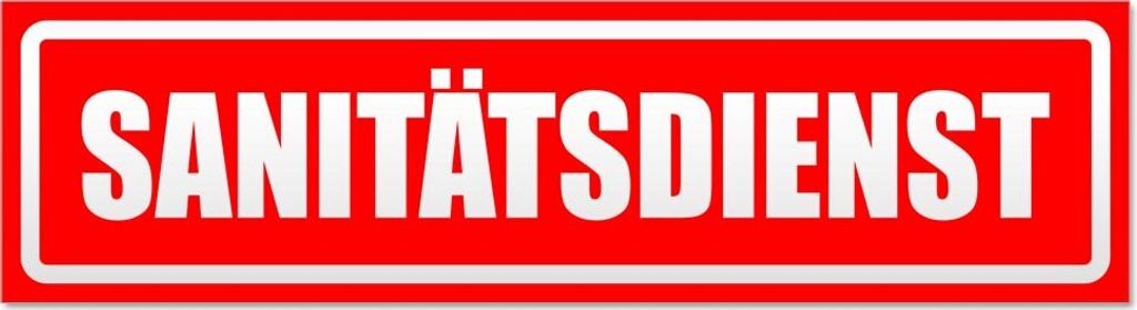 Sanitätsdienst invertiert Magnetschild Schild magnetisch