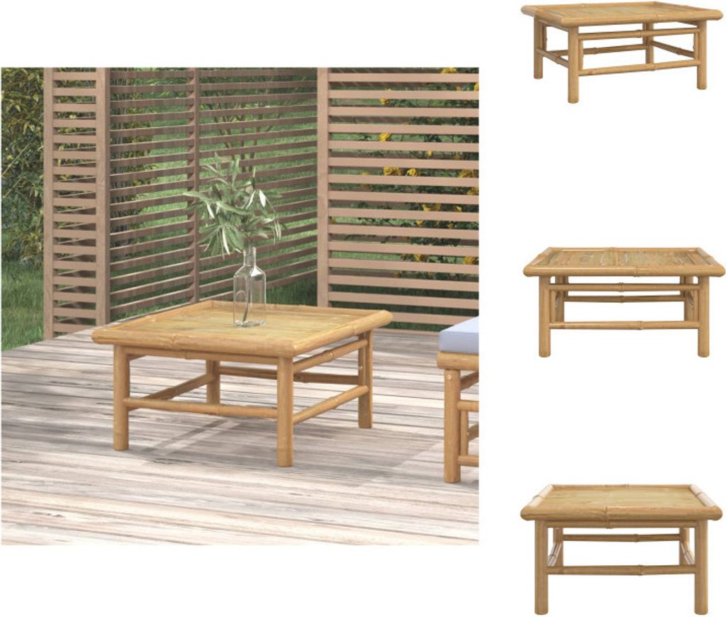 vidaXL Gartentisch 65x55x30 cm Bambus -  Gartensofaelemente Produktbild 