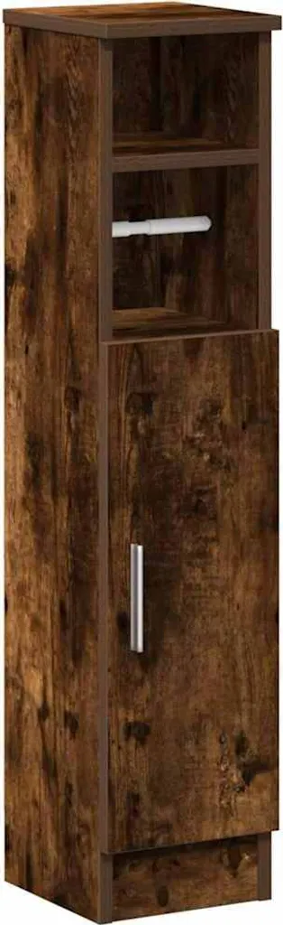 Mobiletto Bagno Rovere Fumé vidaXL 90cm - Carrello Portaoggetti Slim
