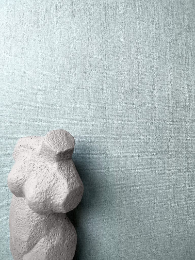 NEWROOM Tapete Blau Vliestapete Unifarbe - Edle Farben Uni Blaugrau Struktur Textil Unitapete Strukturtapete