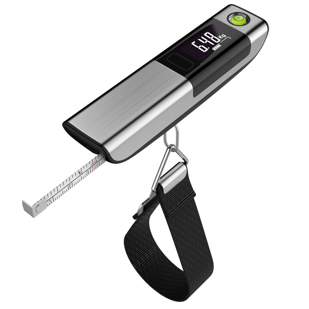 BEARWARE Kofferwaage digital, Wiegeband & Haken, bis zu 50 kg, für Reisen, Gepäckwaage, Tragkraft 50 kg, Hängewaage, Reisewaage, 10g genau, Wass...