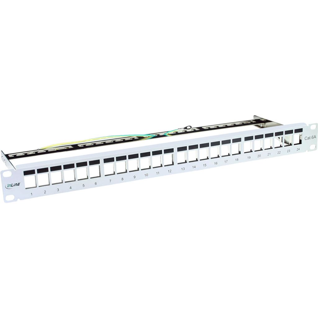 InLine - Patch Panel - RJ-45 X 24 - Hellgrau, RAL 7035 - 1U (76824A)