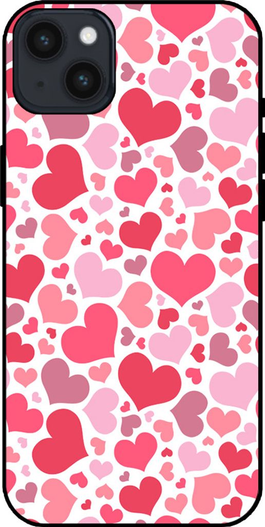 Smartphonica Telefon Fall geeignet für iPhone 14 Plus mit Herzen drucken - Herzen Design TPU Backcover Fall - Kinder Fall mit Herzen Design