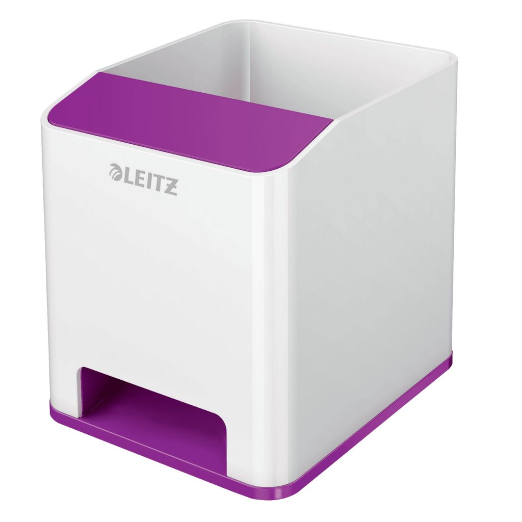 LEITZ Sound Stifteköcher WOW Duo Colour 2 Fächer violett