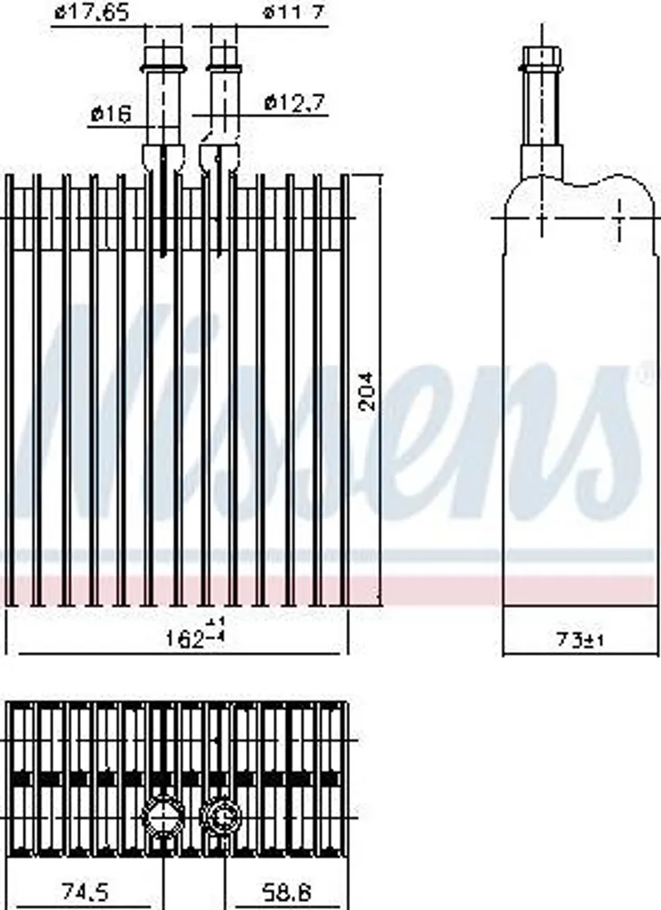 Évaporateur AC Nissens 92378 Haute Durabilité compatible Sharan Alhambra