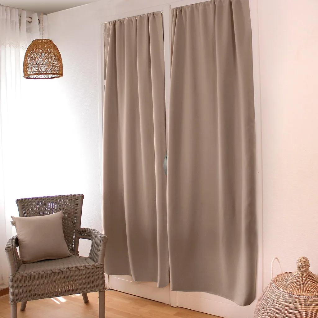 Rideau de porte occultant stop-bruit et lumière pour chambre ou salon