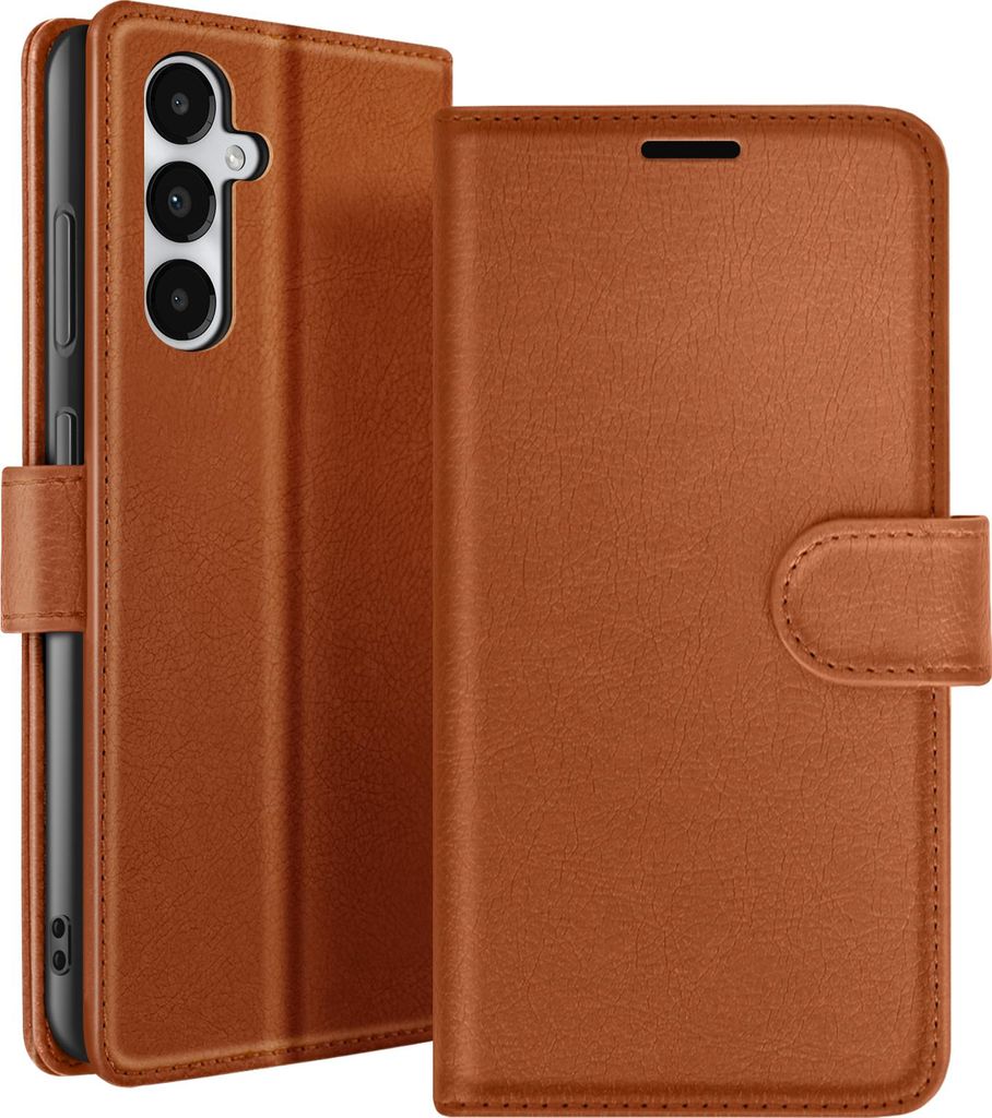 Zanaé, Portemonnaie Etui Galaxy A05s Mit Magnetverschluss Und Standfunktion, Braun