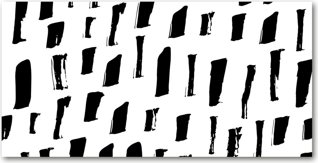 Tulup Leinwandbild - 120x60 cm - Wandkunst - Drucke auf Leinwand - Leinwanddruck - Sonstige - Schwarzweiß - Schwarzweiße Flecken
