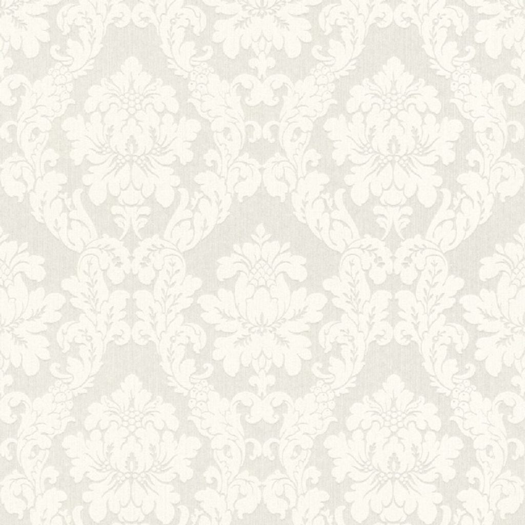 Casa Padrino Barock Viscose Textiltapete / Stofftapete Weiß - 10,05 x 0,53 m - Tapete im Barockstil