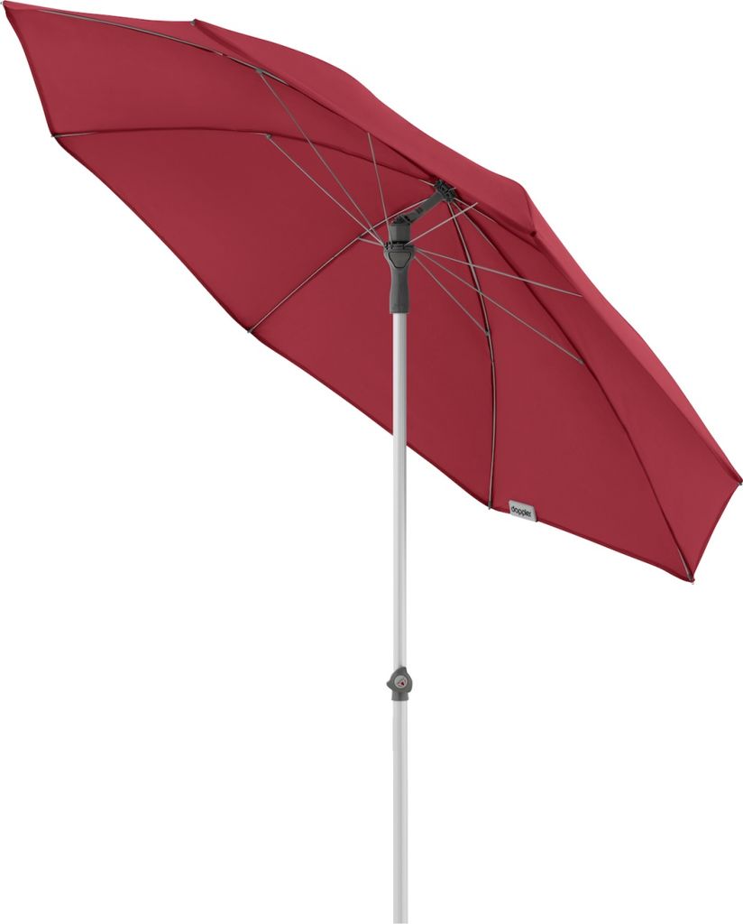 Doppler ACT 200 RO-TILT Sonnenschirm ø 200 cm rund Mittelmastschirm Mittelstock 5 Farbvarianten 809 Rot
