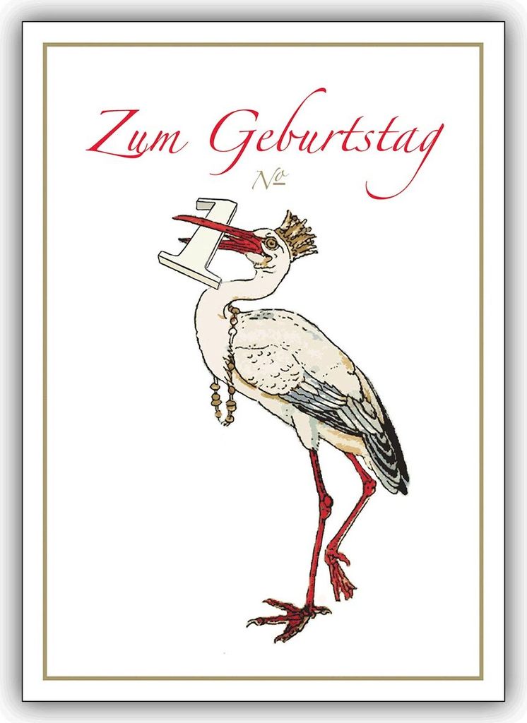 5er Set Baby Geburtstags Glückwunschkarten: Zum 1. Geburtstag