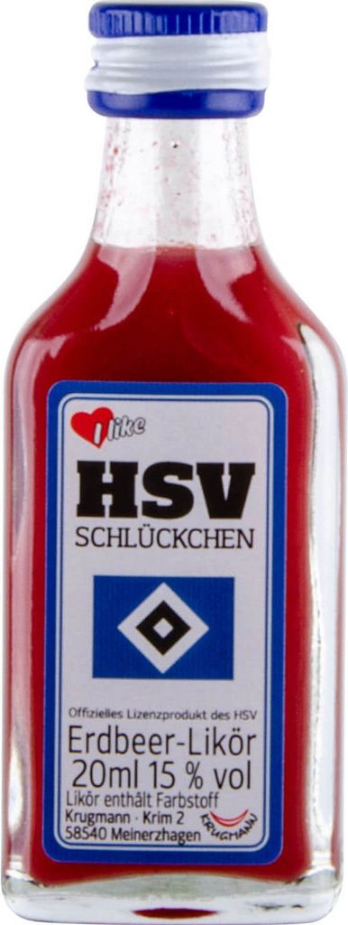 HSV Schlückchen Erdbeer-Likör // 15% 20x20ml Produktbild 