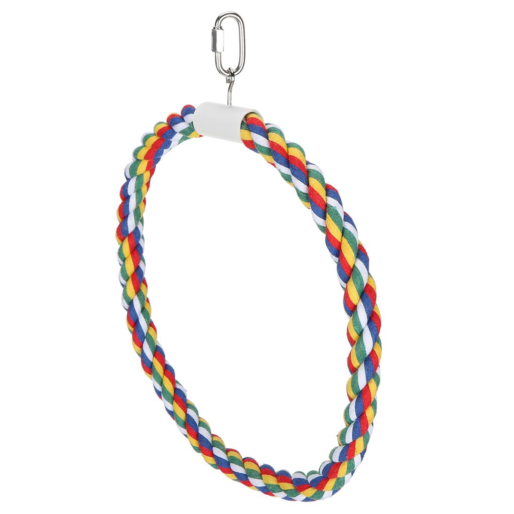 Bunte Sitzstange Kletterspielzeug,Vogel Baumwolle Seil Schaukel,Vogel Seil Schaukel,Vogel Schaukel Barsch,Papagei Kletterring,Papagei Spielzeug