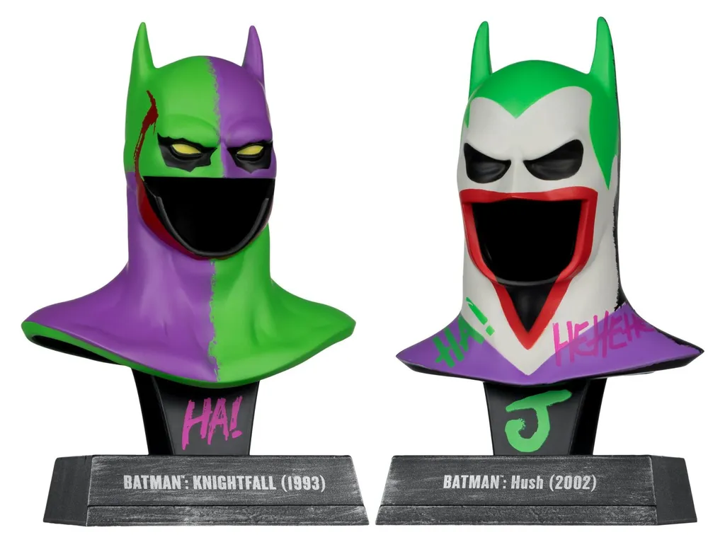 Set de 2 Masques Batman 18 cm pour Décoration Bureau et Collection DC