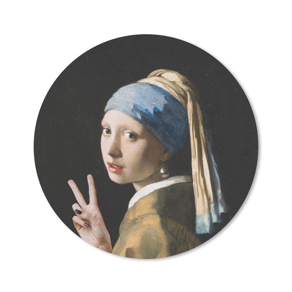 MuchoWow Mauspad Mousepad Das Mädchen mit dem Perlenohrring - Vermeer - Kunst 40x40 cm - Mousepads - Maus Mat - Pad - Mausunterlage - Schreibtis...