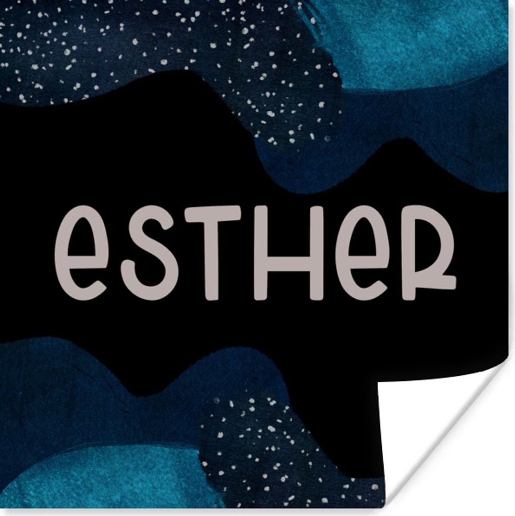 MuchoWow Poster Esther - Pastell - Mädchen 50x50 cm - Wohnzimmerdekoration