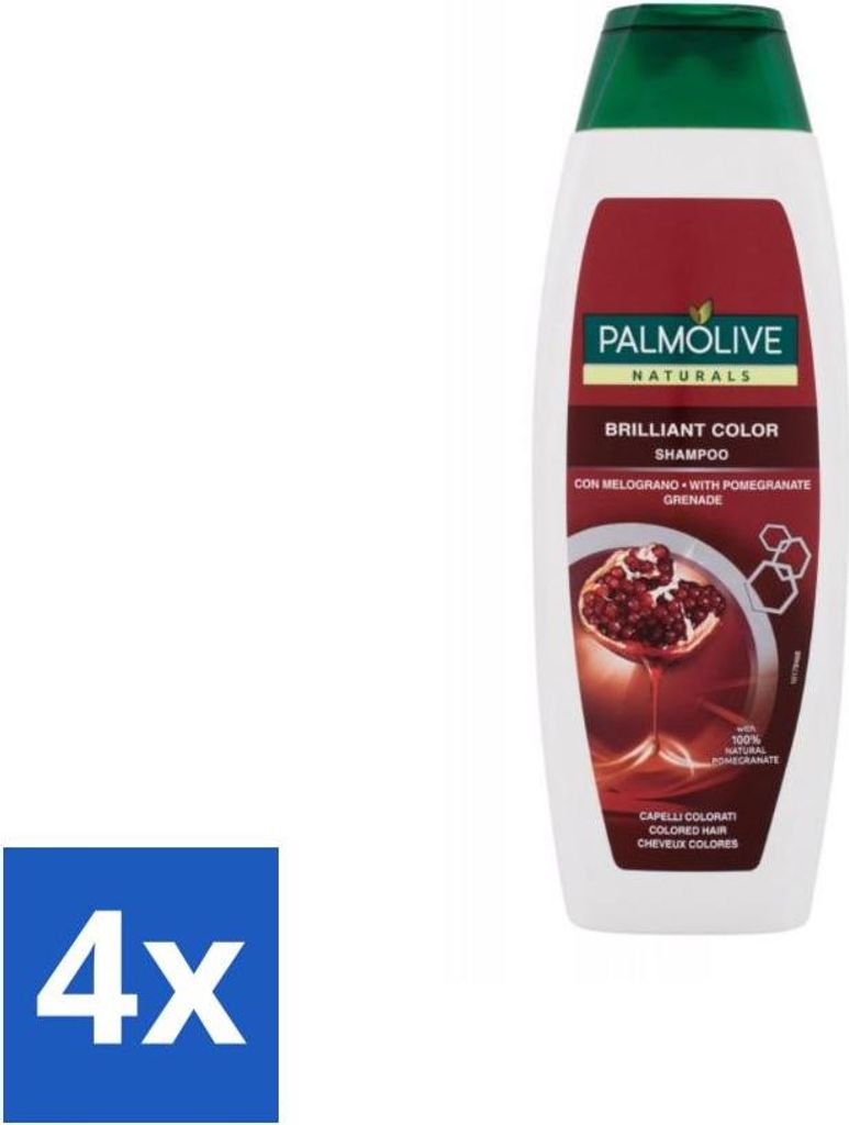 Palmolive Naturals - Shampoo - Brilliant Color - Für coloriertes Haar - 350 ml - Vorteilspack - 4 Stücke
