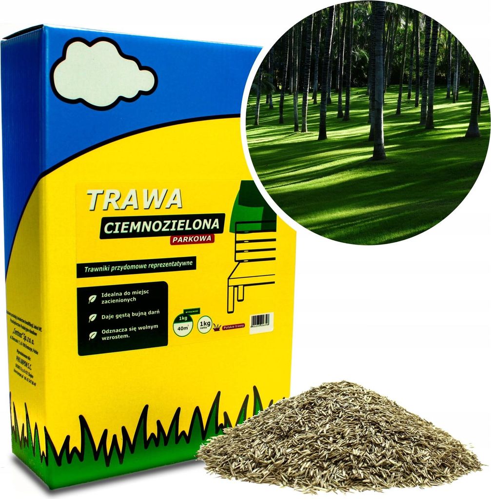 Grassamen Park für schattige Plätze, resistent gegen Sonnenmangel, 1Kg, 40m²