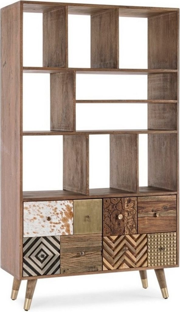 Bücherregal I Dhaval Mango Akazie 100x40x175 cm Produktbild 