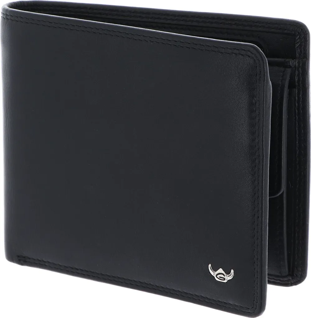 Petit portefeuille cuir noir RFID pour homme avec rangement sécurisé