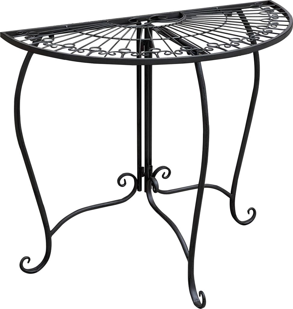 2.05 Zahradní stolek půlkruhový - cca 80 x 71 x 40 cm - Obrázek produktu 