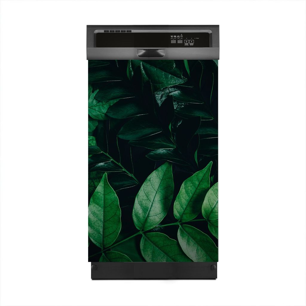 Magnete Dekorative 45x70 cm Küche Magnetmatte Spülmaschine - grüne Blätter