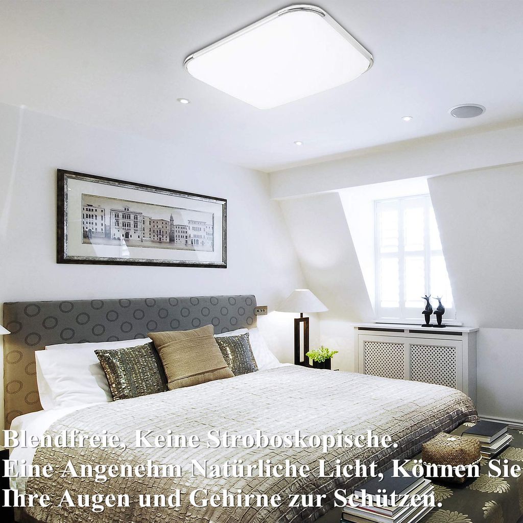 Badezimmerleuchte Hengda 15W LED Deckenleuchte Deckenlampe Innenleuchte IP44 Spritzwassergeschützt 1320LM Badezimmerlampe Flimmerfrei 6500K Kaltweiße Balkonleuchte