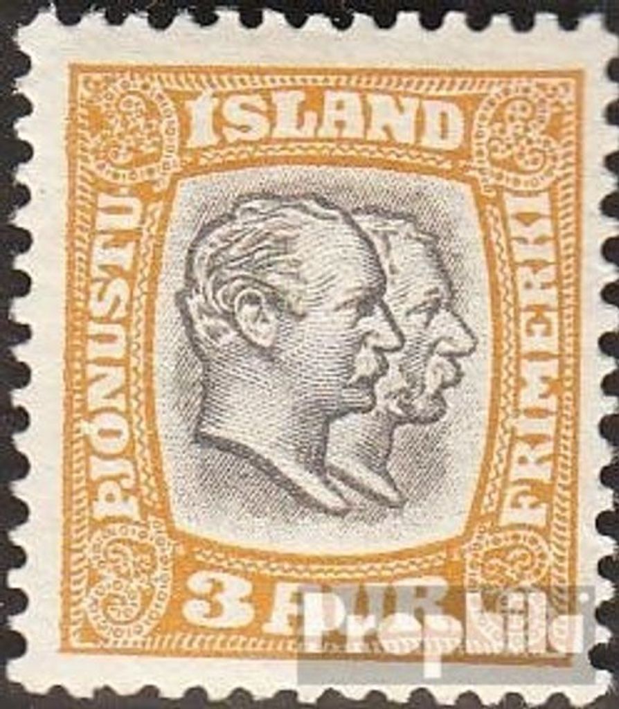 Briefmarken Island 1907 Mi D24 mit Falz Könige