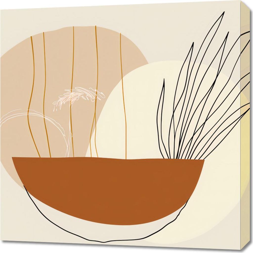 Bild 70x70cm Terrakotta Gefäß