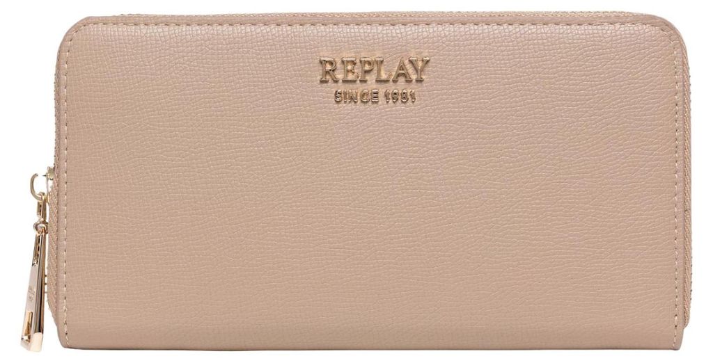 REPLAY Geldbörse Zip Around Wallet Tannin beige