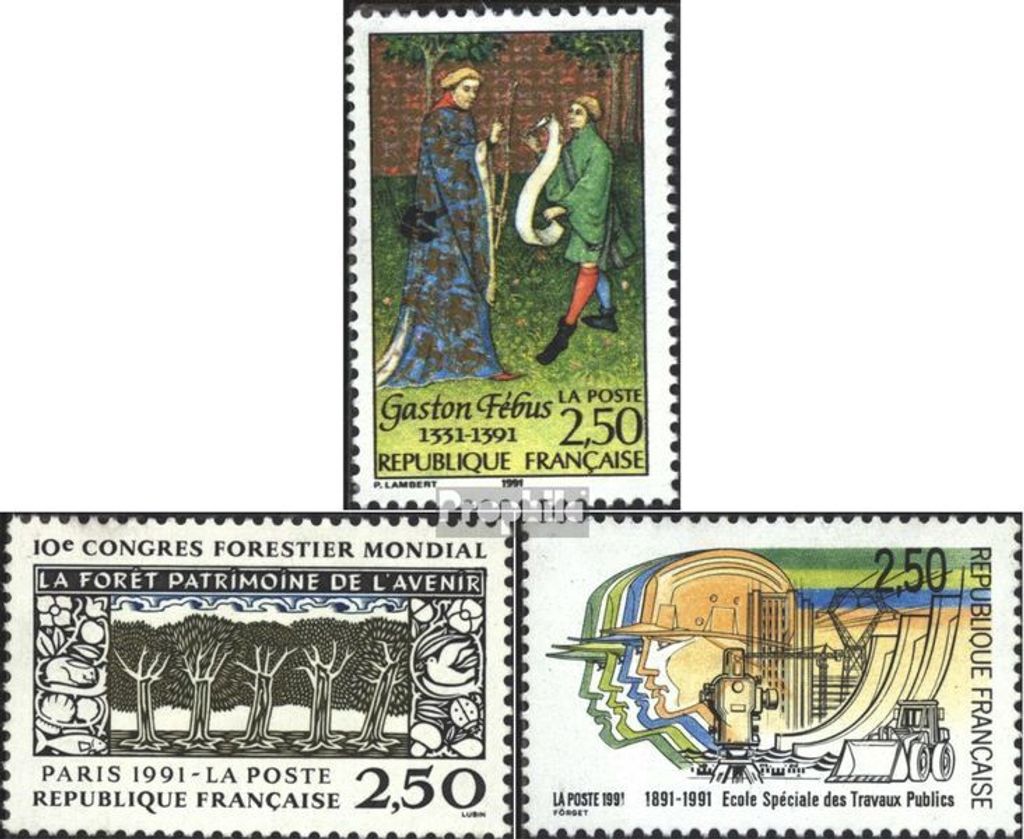 Briefmarken Frankreich 1991 Mi 2845,2857,2861 (kompl.Ausg.) postfrisch Gaston