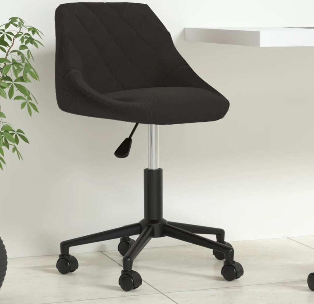 Cloris Designermöbel Bürostuhl Drehbar Schwarz Samt 2024 Neu