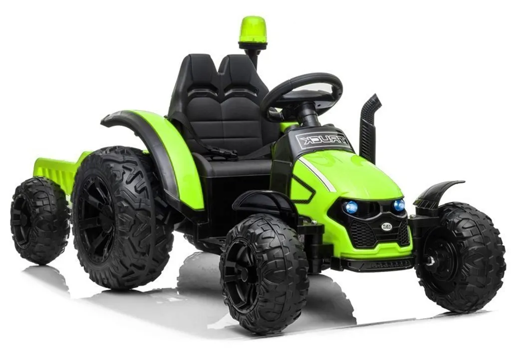 Tracteur électrique HZB-200 avec remorque pour enfant coloris Vert