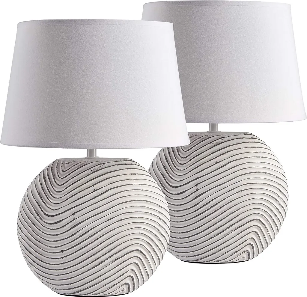 Lampes de chevet blanches 38 cm lot de 2 pour un éclairage doux et chic