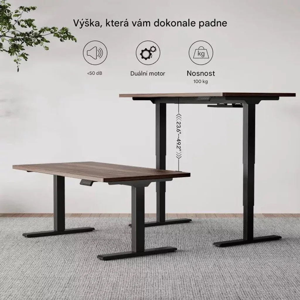 Piétement de Bureau Électrique Réglable E5B Noir Charge 120 kg - 3