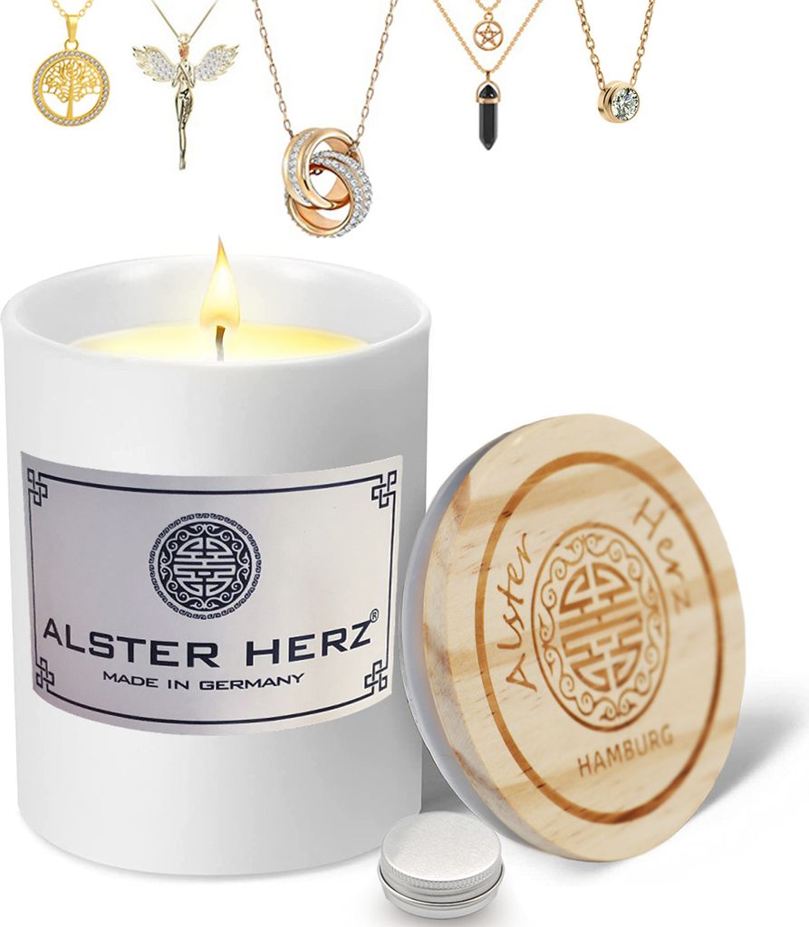 Duftkerze im Glas mit Schmuck Überraschung, Geschenke für Produktbild 