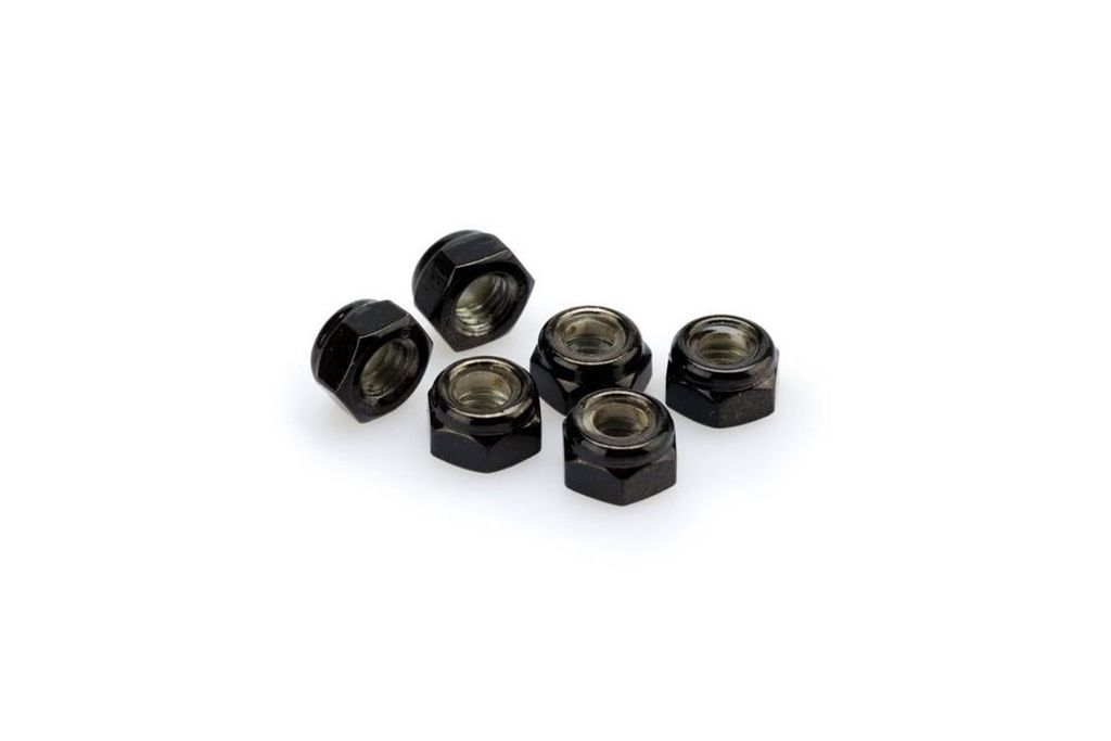 PUIG 0832N Muttern aus Anodisierten Aluminium passend fuer UNIVERSAL UNIVERSAL Schwarz