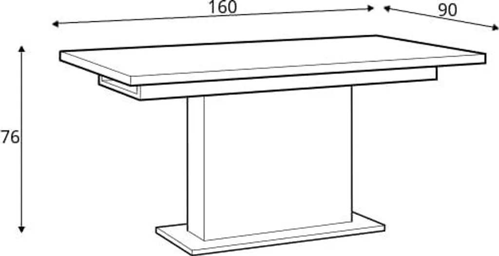 Table extensible Luci rectangulaire en bois blanc de 160 à 210 cm - 3
