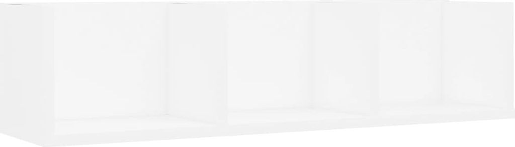 vidaXL Étagère murale pour CD Blanc 75 x 18 x 18 cm Panneau Image du produit 