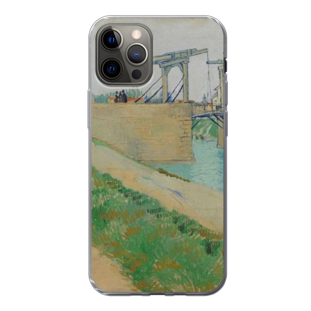 MuchoWow Handyhülle Schutzhülle Hülle für iPhone 13 Pro Die Brücke von Langlois - Vincent van Gogh Silikon Softcase Handy Hülle - Handy-Tasche