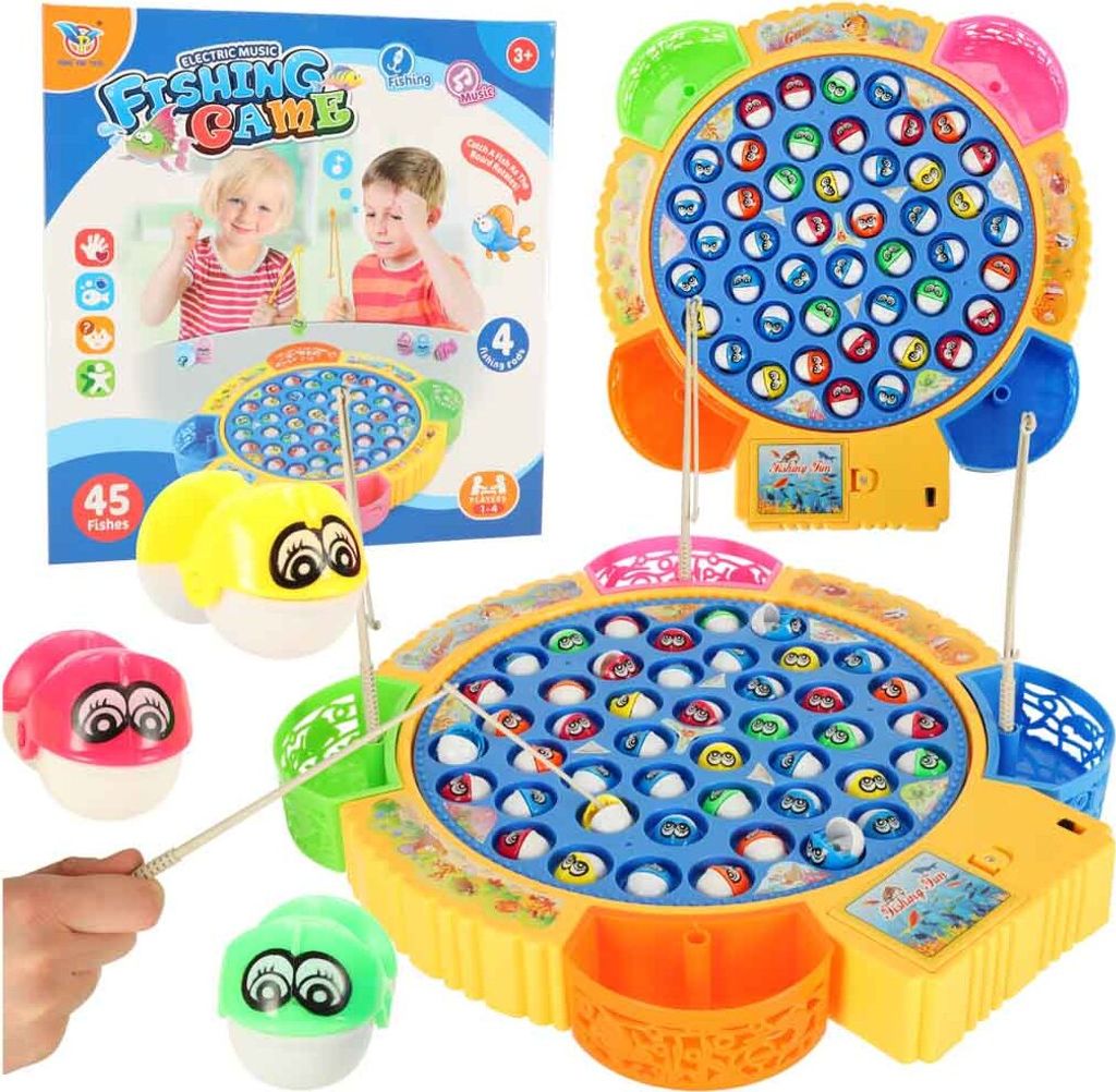 Aga Detská hra Lov rybiek 45 rybiek + 4 rybárske prúty Obrázok produktu 