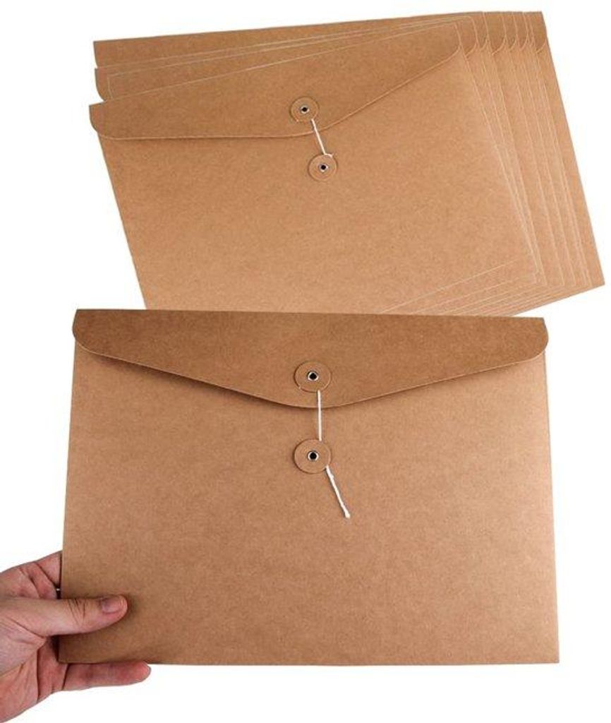 Verpackung von 10 A4-Ordner-Mappe-sets aus dichtem Papier, Aktentaschen, Ordnern, dicken Umschlägen, mit externer Klettverschluss-Organisation, kl...