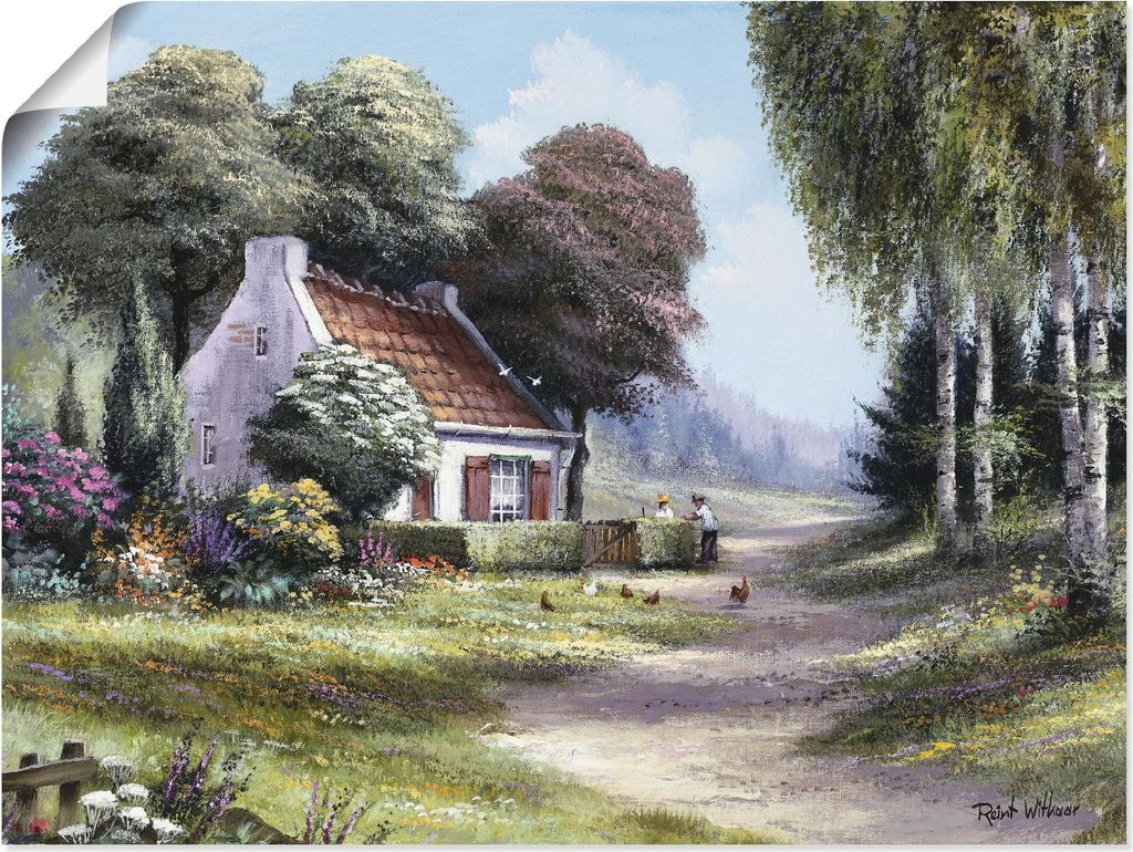 ARTland Poster Männer, die die Hecke schneiden Größe: 80x60 cm