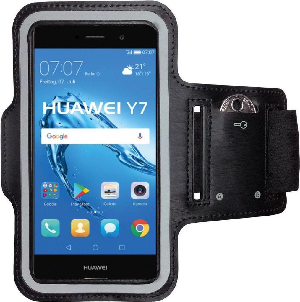 Huawei Y7 Handy Sport Armband Hülle Sportarmband Laufhülle Fitness