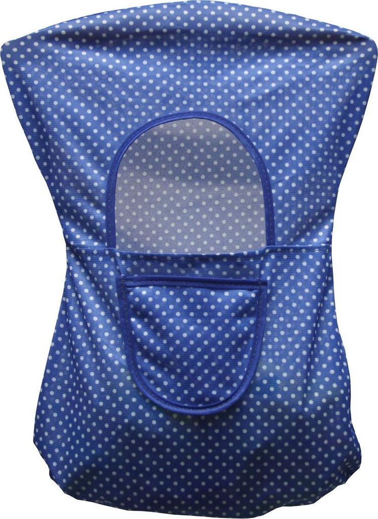 Klammerschürze Klammerkleid Dederon Klammer Ostalgie, Farbe:Blau weiße Punkte