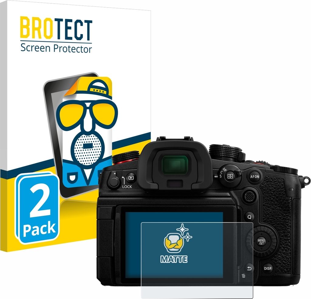 2x BROTECT Schutzfolie für Panasonic Lumix DC-GH6 Displayschutz Displayschutzfolie Folie Matt Entspiegelungsfolie